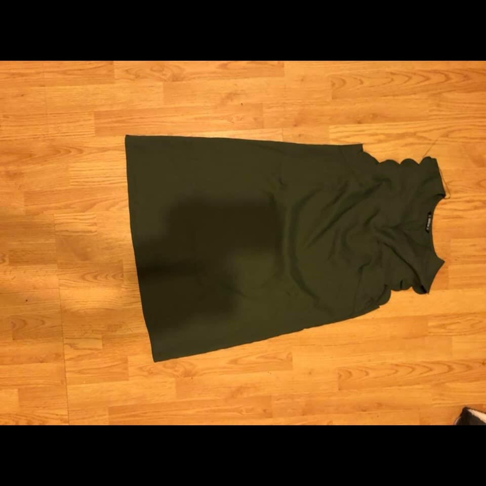 Olive Green Shift Dress